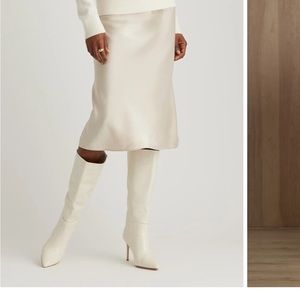 Quince washable cream silk skirt